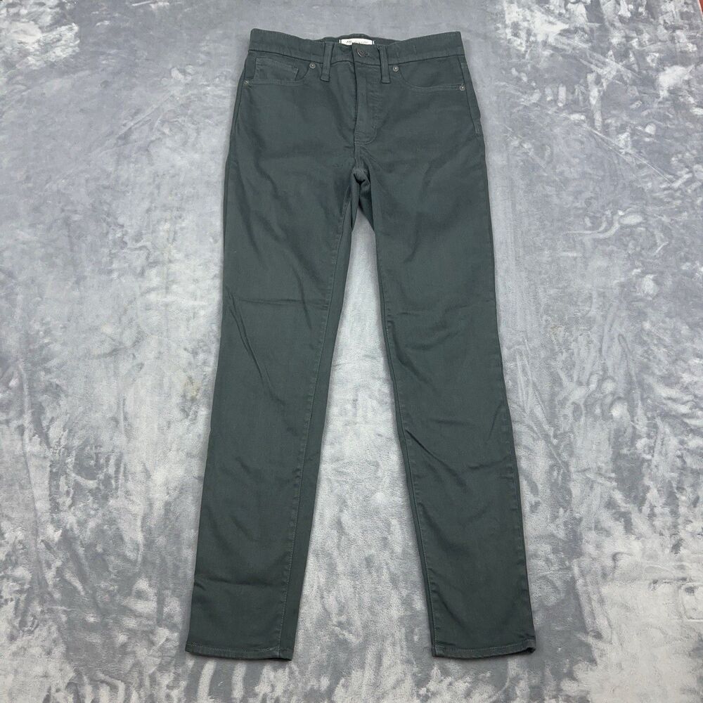 Madewell Pants Womens Size 27 Green 9" High Rise Skinny Stretch 5 Pocket